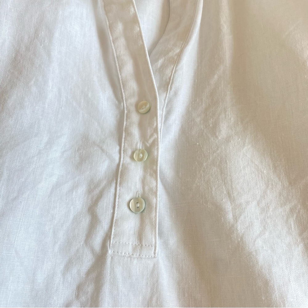 Tommy Bahama Linen Blouse in White | Sz S - Picture 5 of 10